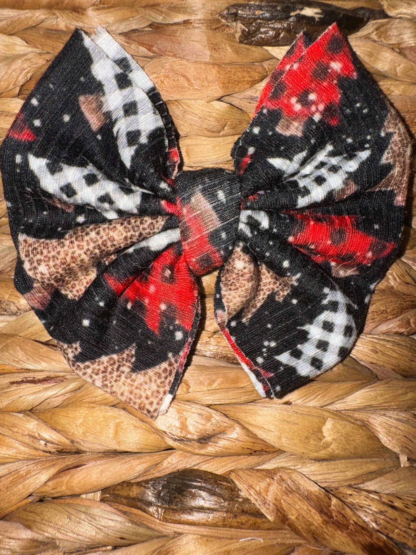 Plaid Christmas Trees Nylon Bow