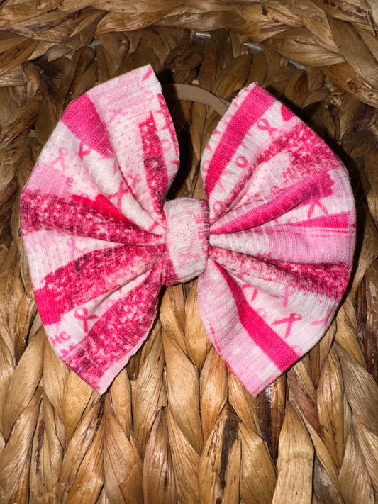 Brushstroke Cancer Nylon Bow