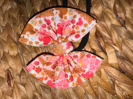 Pink Christmas Nylon Bow