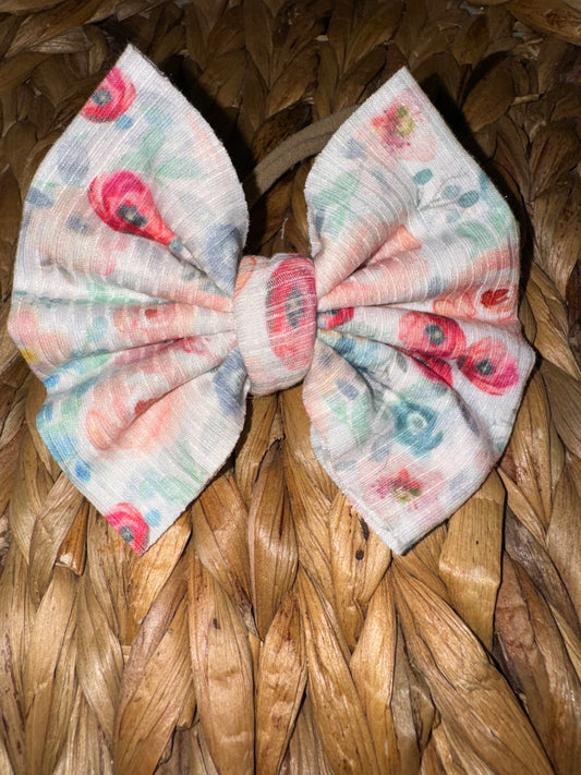Floral Nylon Bow