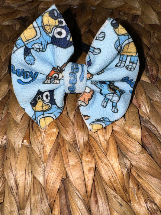 Blue Dog Nylon Bow